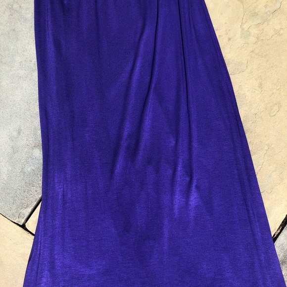 Attention Purple Strapless Maxi Dress - Picture 4 of 7